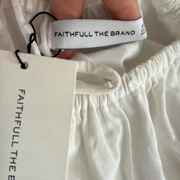 NWT Tuckernuck Faithfull the Brand Maurelle Dress Plain White Size M - Picture 9 of 11